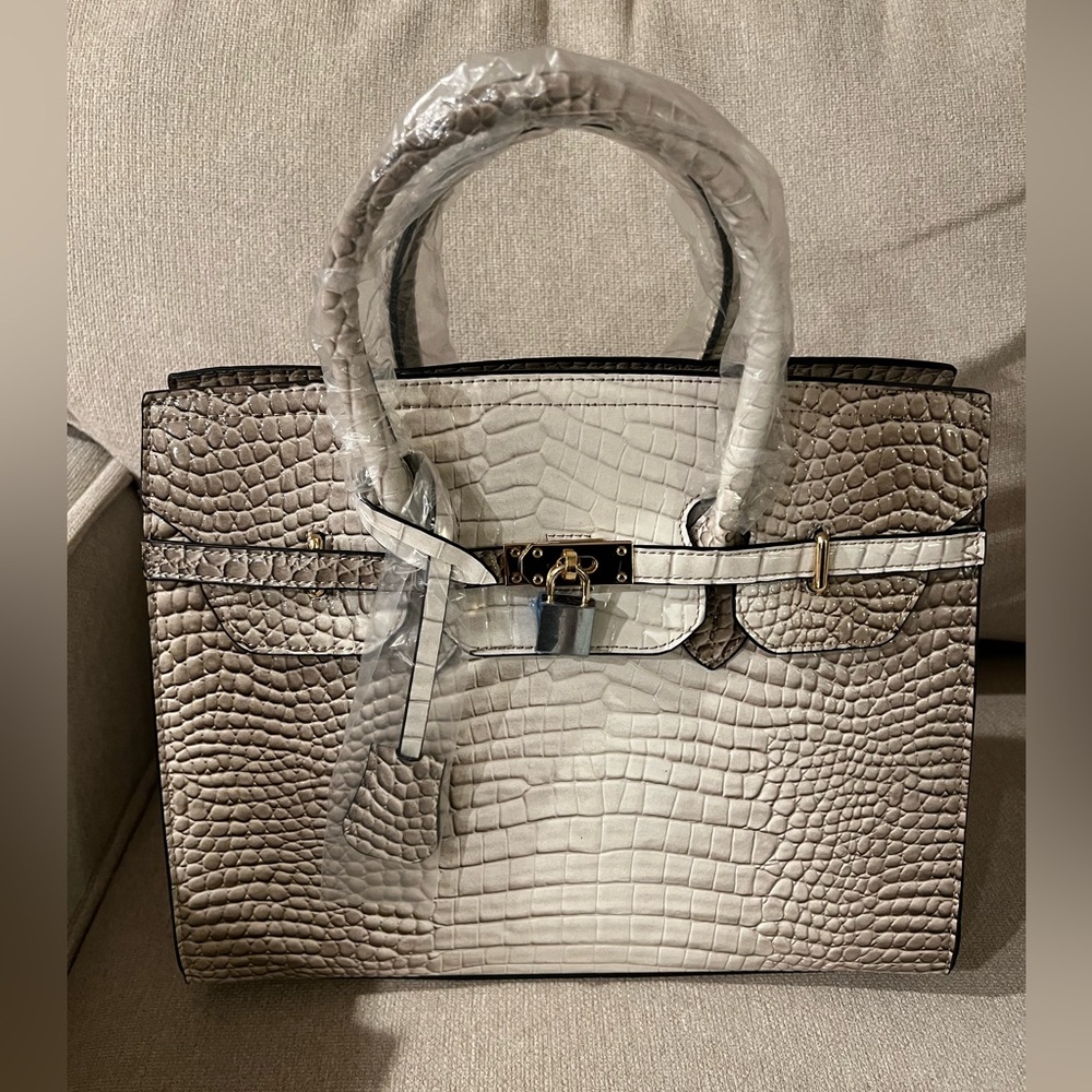Fashion Handbag Elegant Crocodile-Embossed